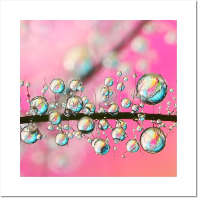 Crazy Pink Smoke Drops Wall Art by SharonJ